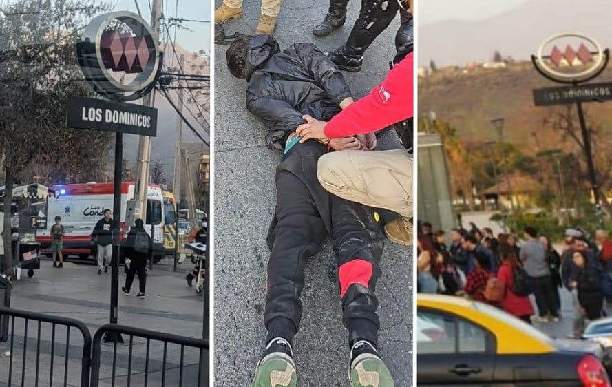 Impactante tiroteo en el Metro: Delincuente dispara en estación Los Dominicos