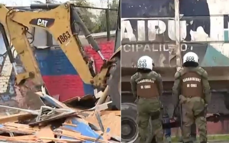 ¡Escándalo en Maipú! Vecinos furiosos por demolición de mausoleo narco