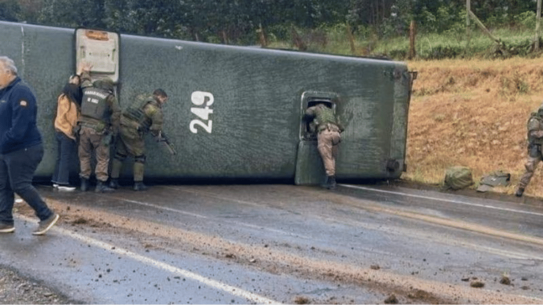 Impactante colisión múltiple en ruta Nueva Imperial - Carahue deja a varias personas heridas