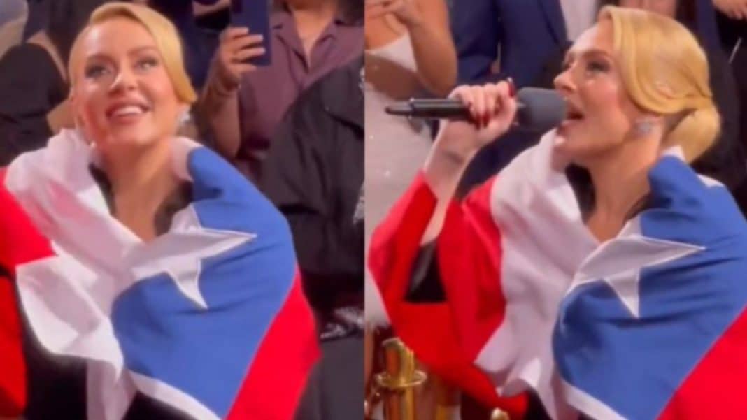 ¡Adele recibe la bandera de Chile y sus fanáticos exigen su visita al país!