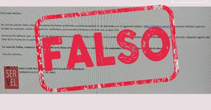 ¡Cuidado! Servel alerta sobre correo falso que busca robar tus datos electorales