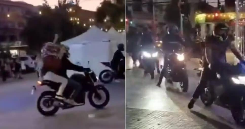 ¡Escándalo en la feria navideña de San Felipe! Motoristas causan terror