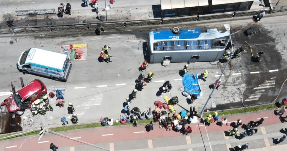 Impactante accidente en Talcahuano deja 35 heridos! Micro vuelca tras  colisionar con vehículo menor