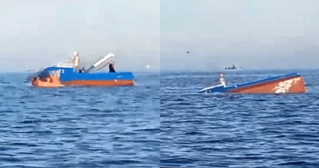 Impactante: Embarcación de pesca se hunde frente a Isla Santa María y tripulantes son rescatados