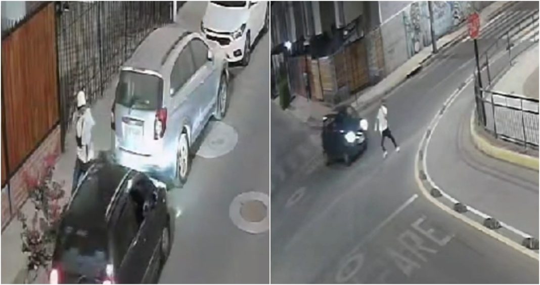 Impactante video: Pareja persigue a hombre armado y lo atropella en San Bernardo