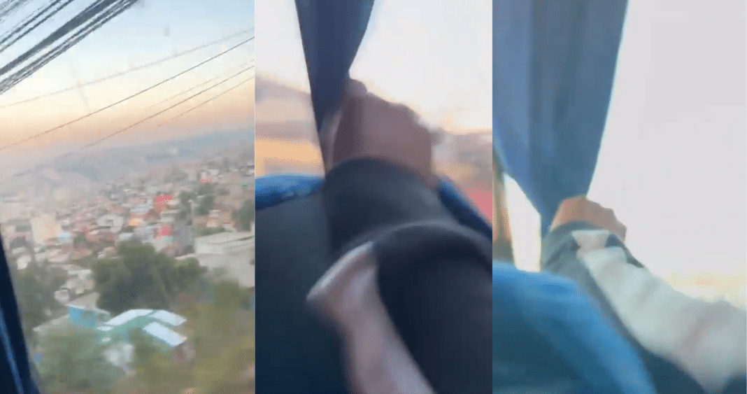 Impactante video muestra el dramático momento en que un microbús desbarranca en el cerro de Valparaíso