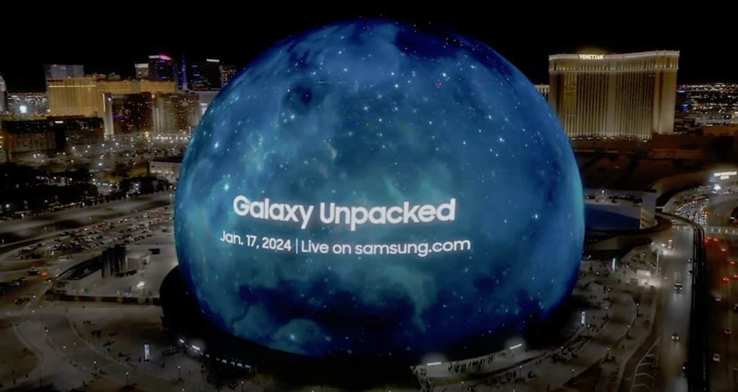 Samsung iluminó el horizonte de Las Vegas en Sphere con un nuevo teaser de Galaxy