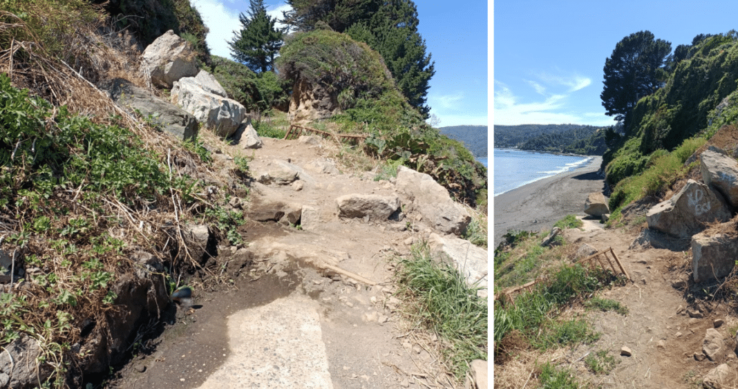 ¡Enormes rocas bloquean el acceso a la playa! Descubre por qué las autoridades no han tomado medidas