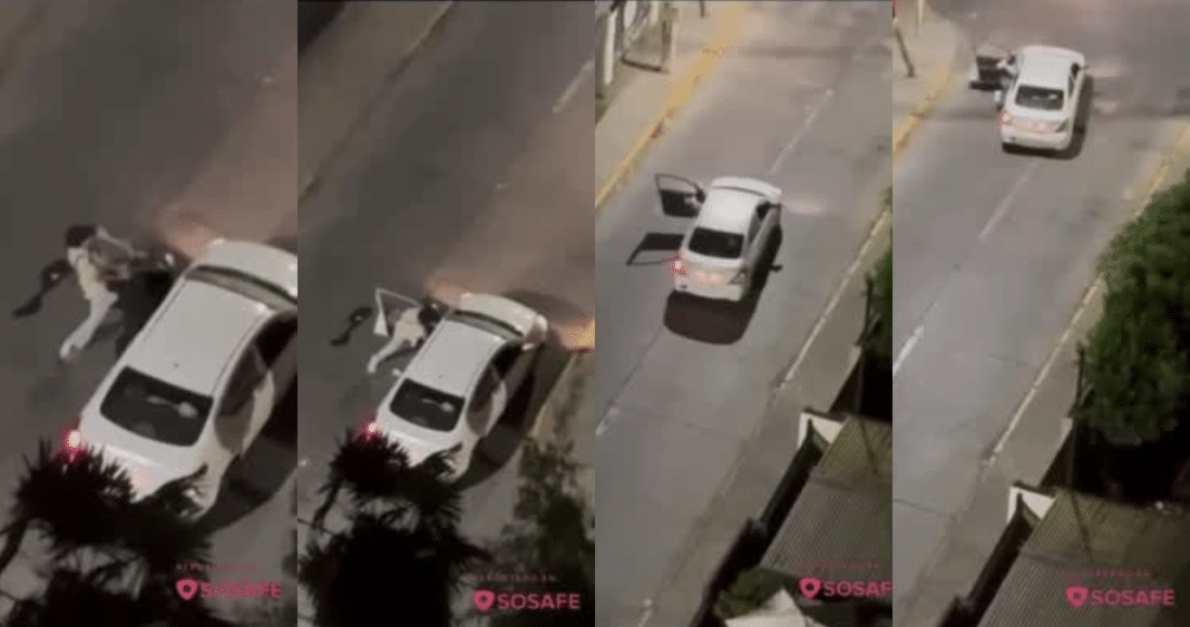 ¡Impactante! Delincuentes roban auto y escapan con la víctima en su interior en San Miguel