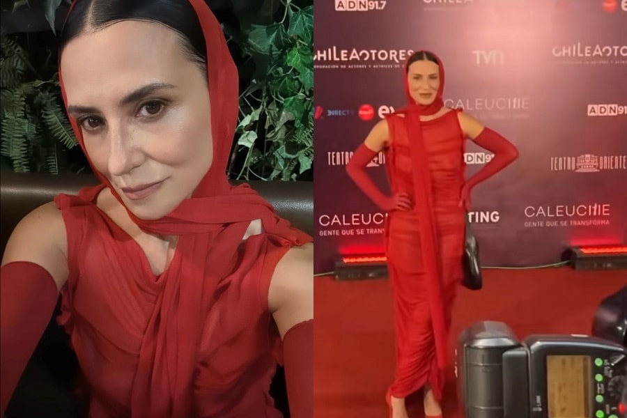 ¡Impactante! Francisca Gavilán deslumbra en los Premios Caleuche con un atrevido vestido de transparencias