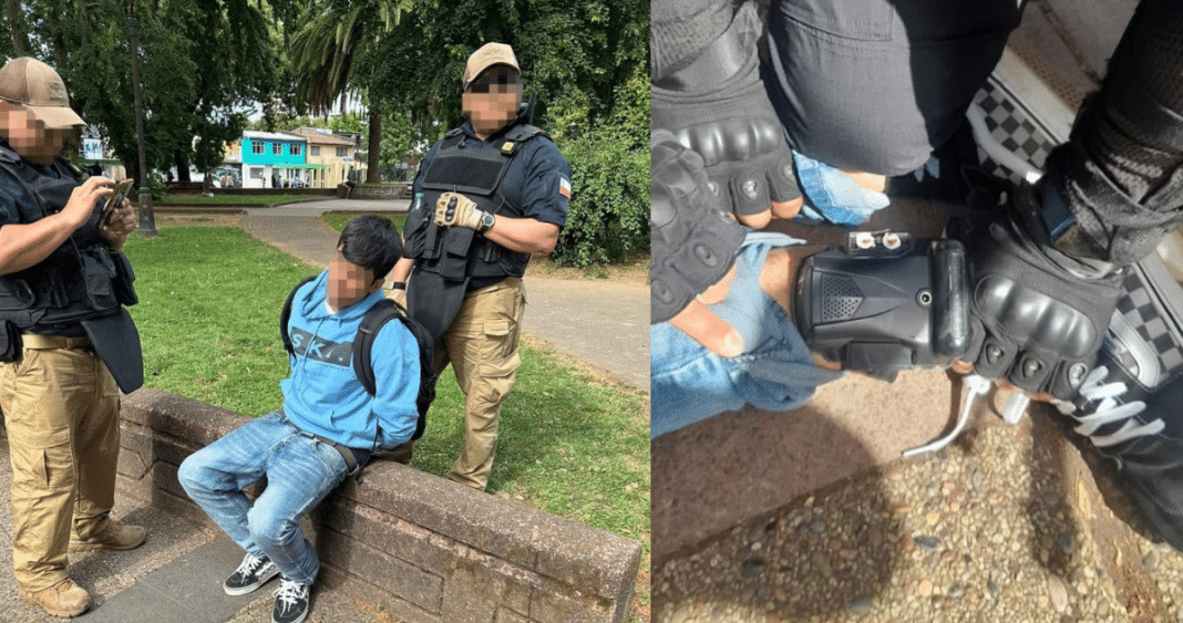 ¡Increíble! Detienen a hombre por robar celular a bordo de un bus en Temuco: portaba tobillera