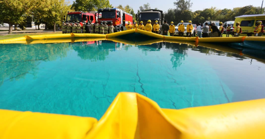 ¡Increíble! Nueva piscina de 20 mil litros para combatir incendios forestales en Valdivia