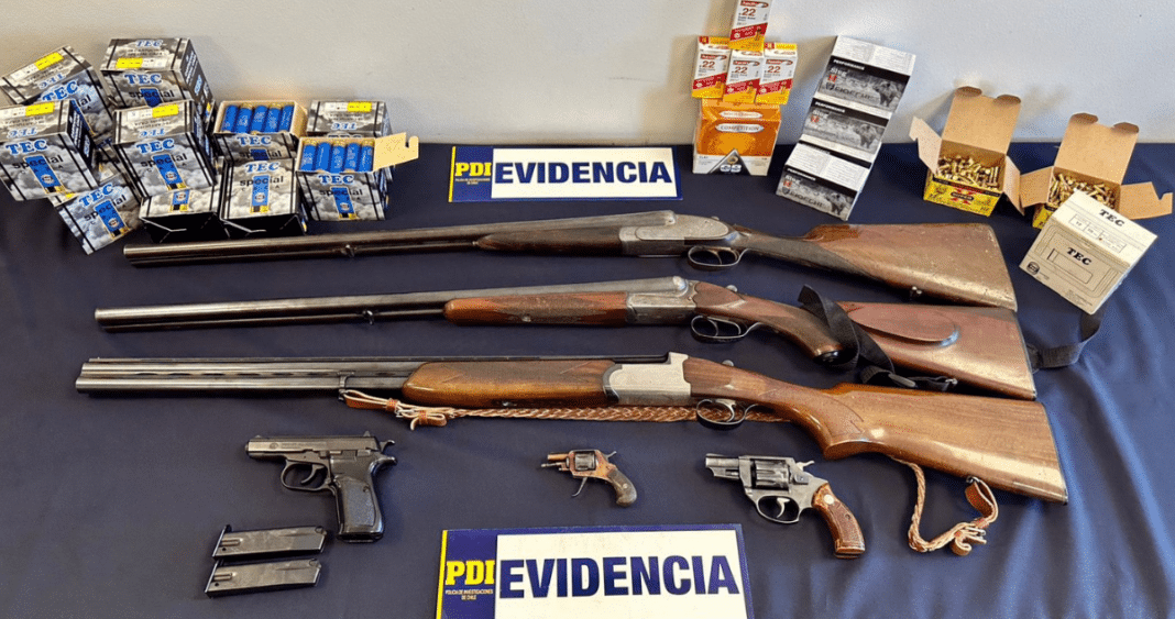 ¡Increíble! Venta de fusil en redes sociales lleva al decomiso de otras seis armas de fuego en Paillaco