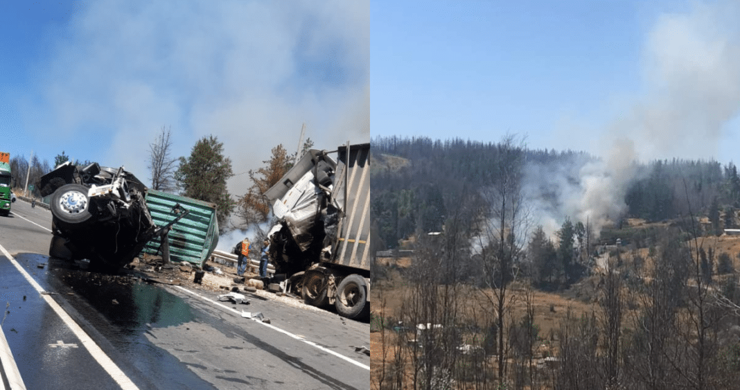 Impactante colisión en Ruta de la Madera: un muerto y un incendio forestal