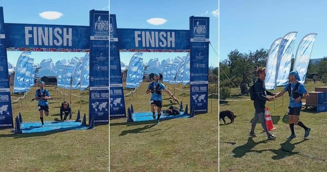 Increíble final en el Ultra Fiord: atleta se lanza sobre la meta y pierde por 5 centésimas