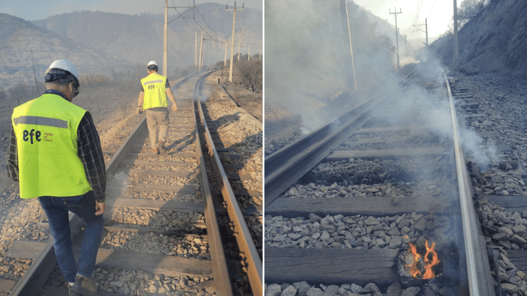 ¡Atención! Servicio de tren Limache-Puerto suspendido por incendios en Valparaíso