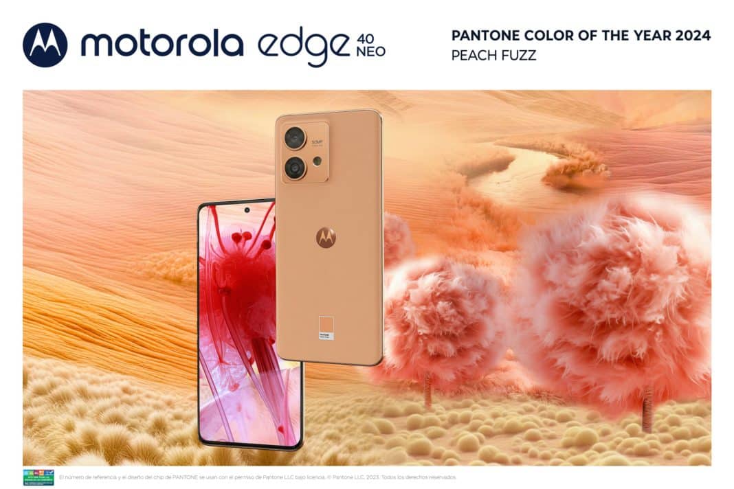 ¡Descubre el nuevo Motorola edge 40 neo en el color del año 2024 Pantone, Peach Fuzz!