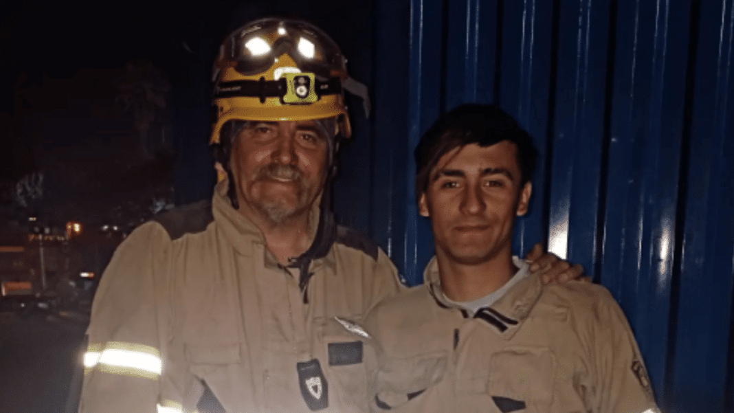 ¡Héroe en acción! Paul Vásquez y su hijo combaten juntos los incendios forestales