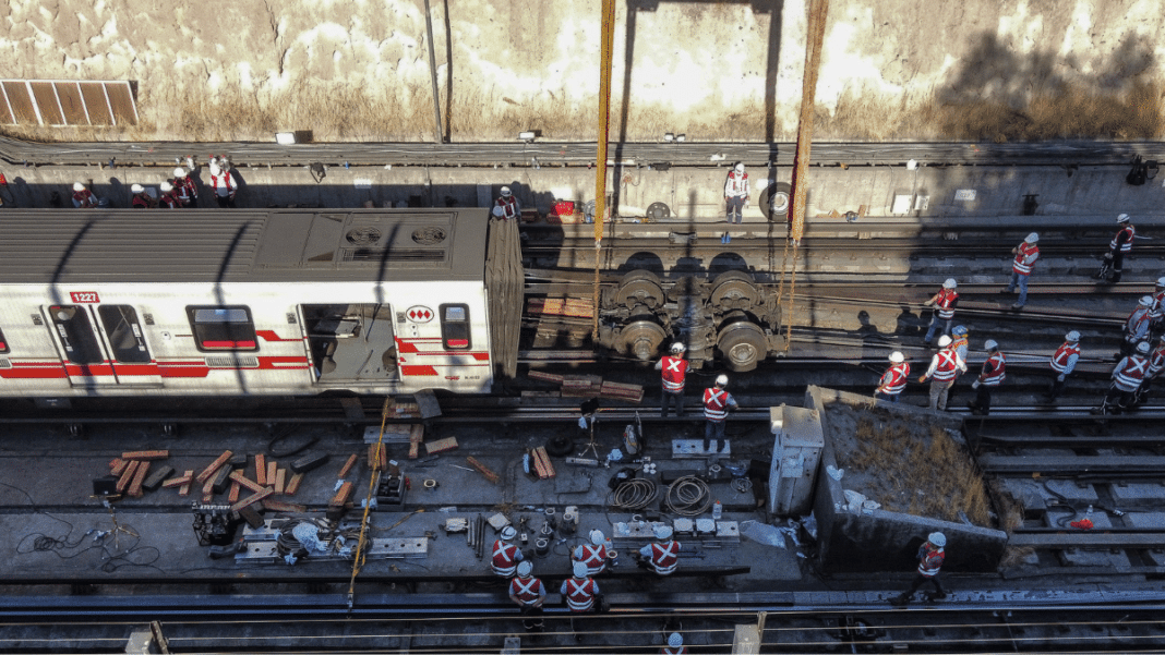 ¡Impactante! Descarrilamiento de tren en Línea 1 del Metro de Santiago