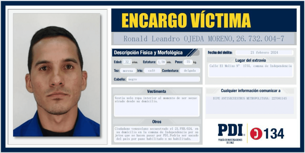 ¡Impactante! Teniente venezolano secuestrado en Chile