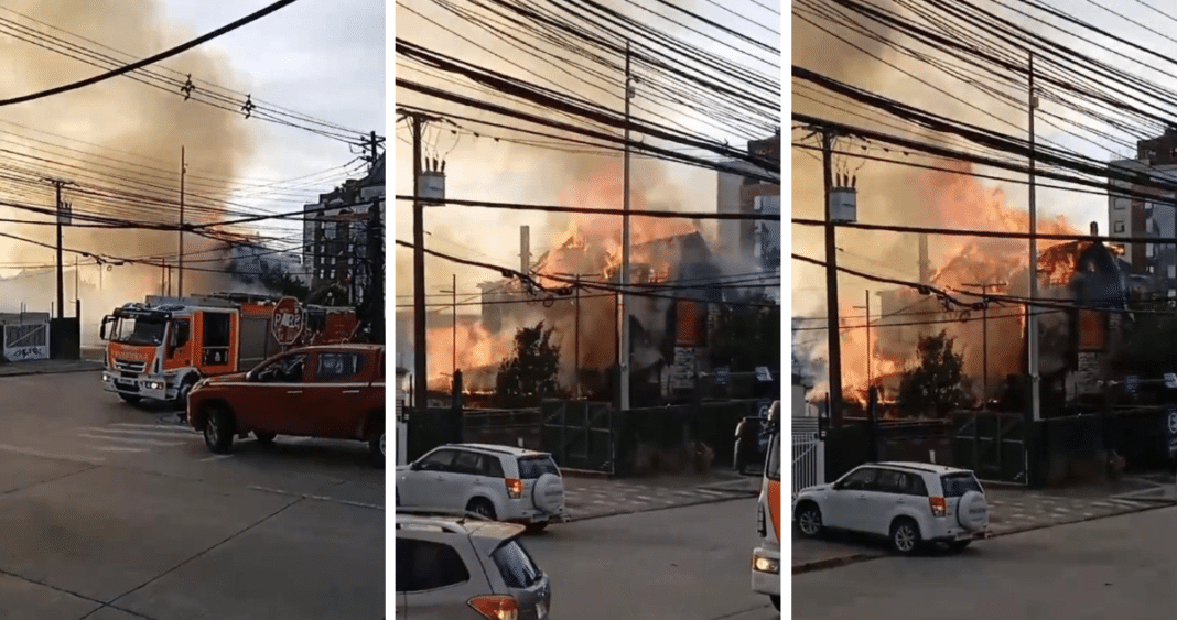 ¡Impactante incendio destruye icónica casa Ebel en Puerto Montt!