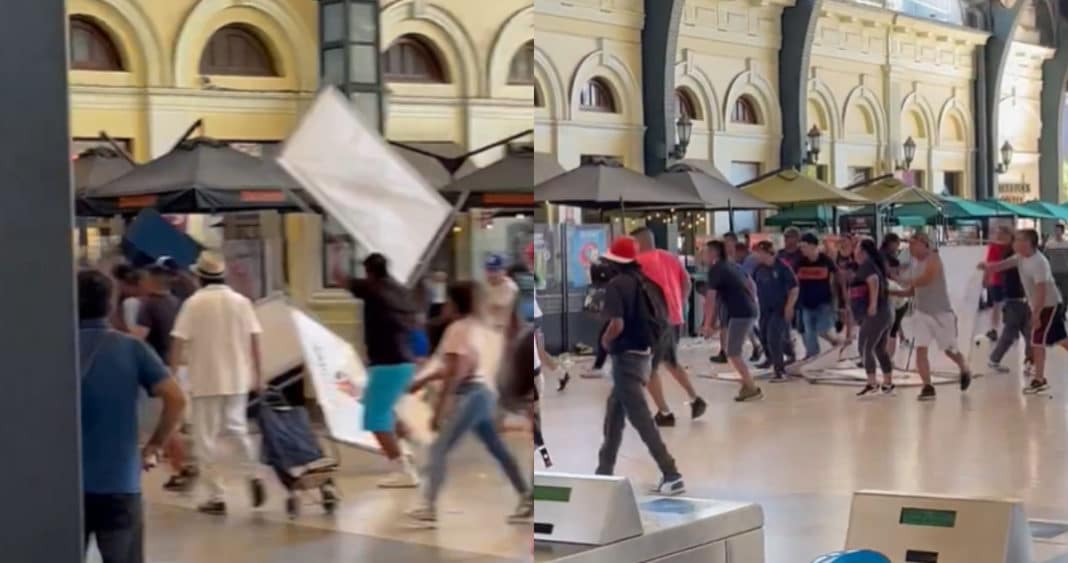 ¡Violentos incidentes en Estación Central! 8 locales afectados