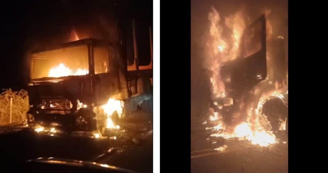 ¡Impactante! Camión es completamente consumido por las llamas en La Araucanía: ¿Qué hay detrás de este ataque?