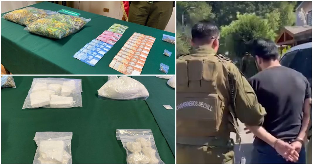 ¡Impactante! Detienen a 4 extranjeros vendiendo droga en plena vía pública en Temuco