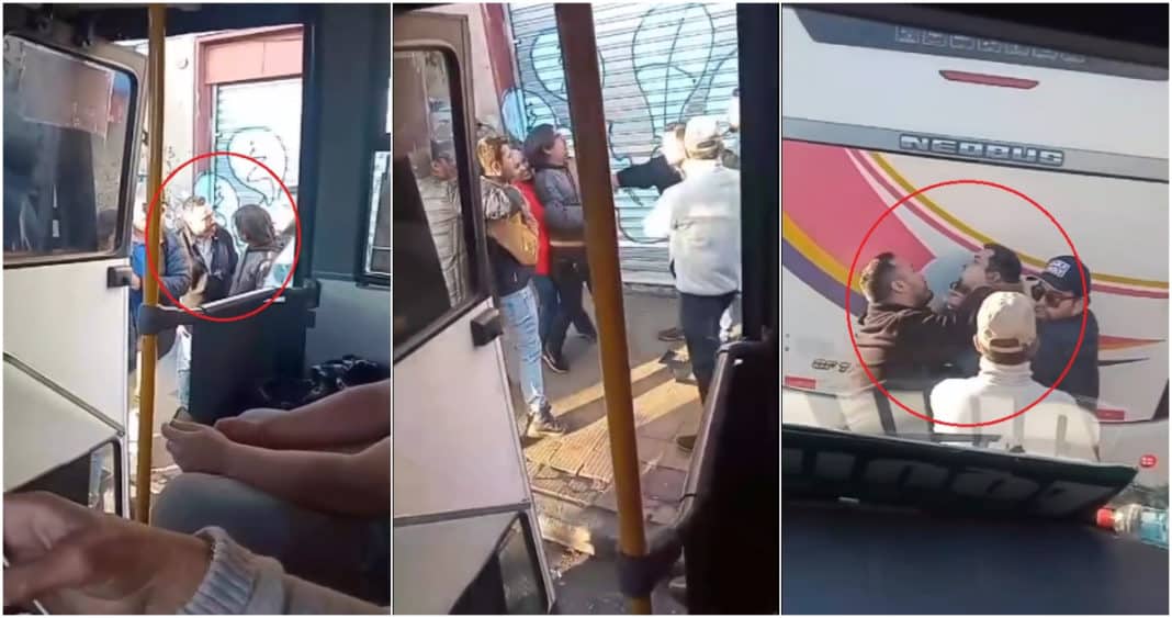 ¡Impactante pelea entre conductores de buses en Concepción!