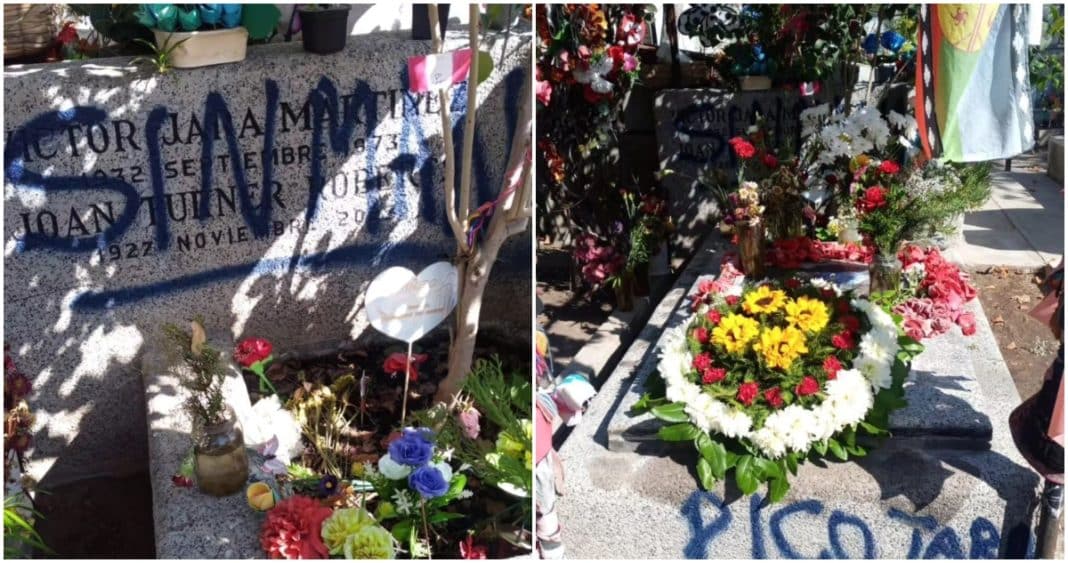 ¡Impactante vandalismo en el Cementerio General! La tumba de Víctor Jara y Joan Turner es profanada