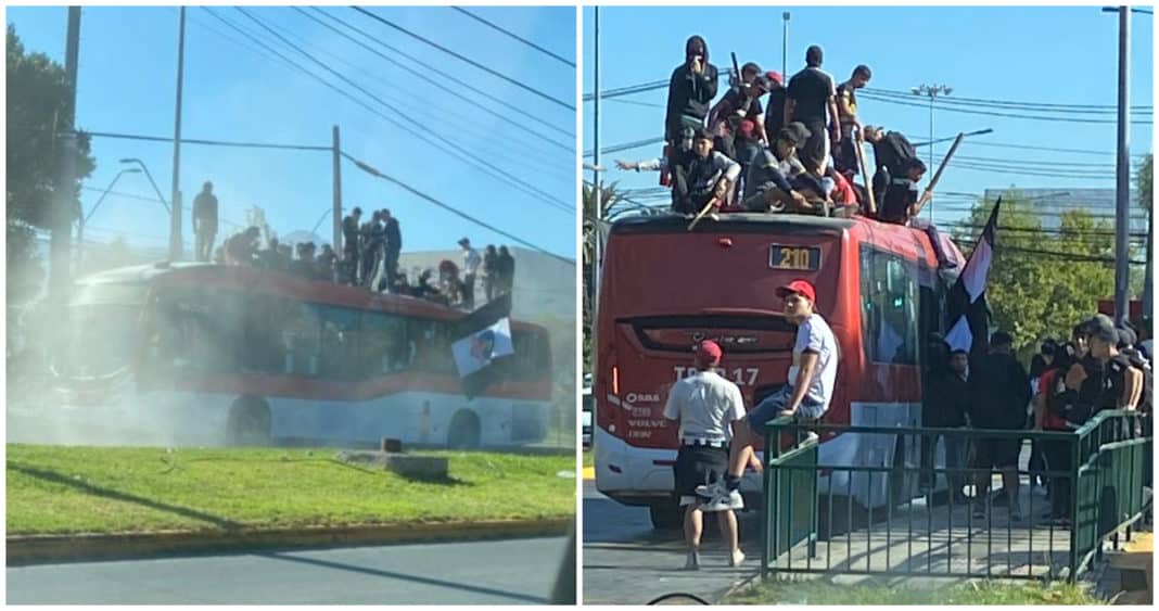 ¡Increíble! Barristas de Colo Colo 'secuestran' bus previo al arengazo