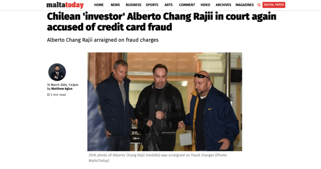 ¡Increíble! Detienen a Alberto Chang en Malta por pagar con tarjeta robada