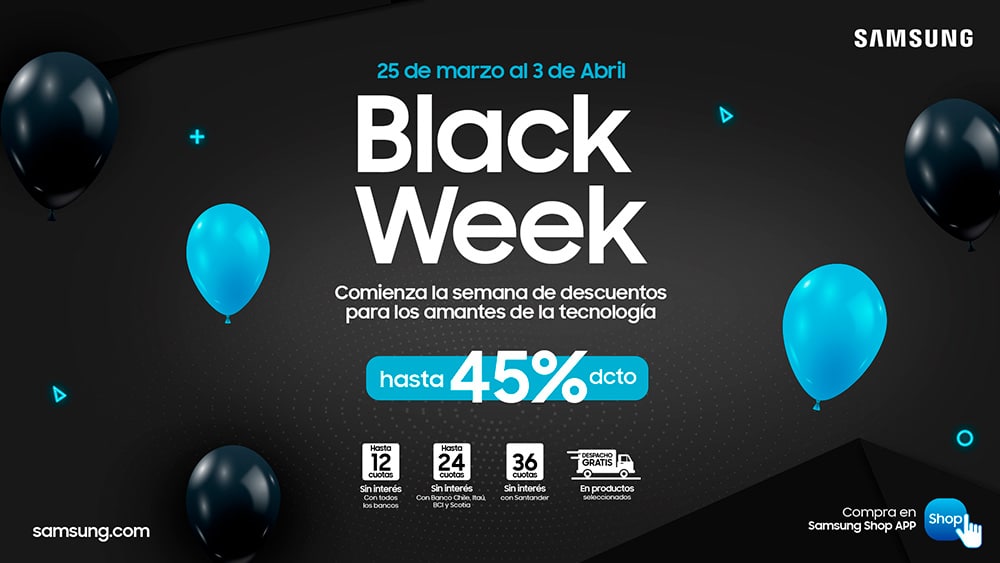 ¡Increíbles descuentos en la Black Week de Samsung!