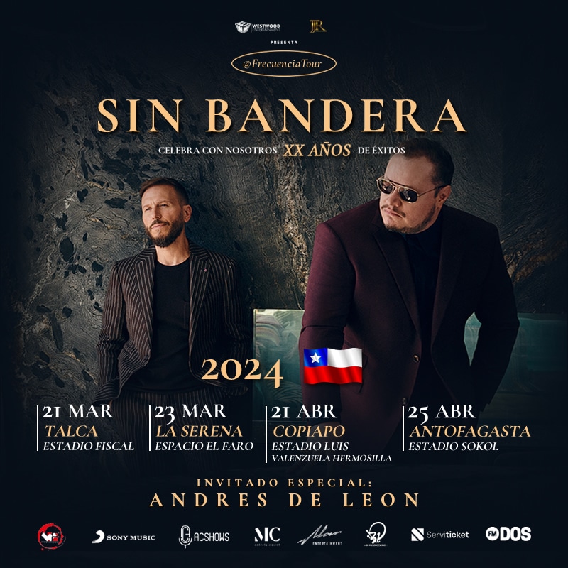 ¡Sin Bandera regresa a Chile con su inolvidable 'Frecuencia Tour'!