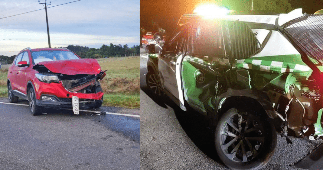 Impactante accidente en Maullín: Conductor ebrio choca a patrulla que atendía denuncia por robo de auto