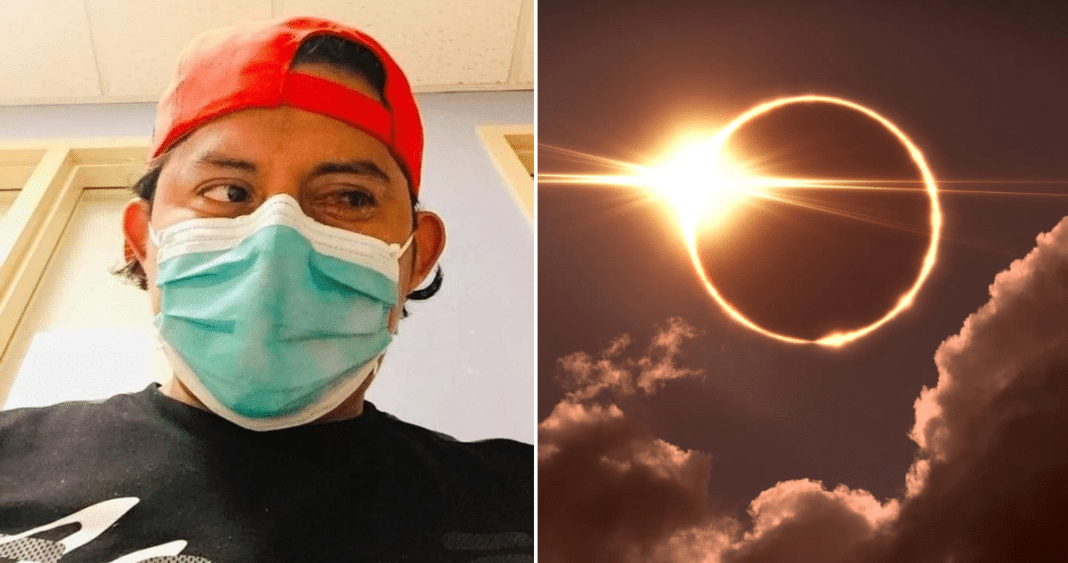 Influencer revela que podría quedar ciego tras ver eclipse total sin protección: ignoró recomendación