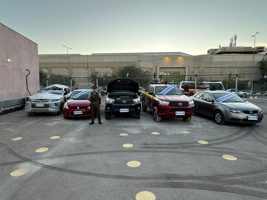 ¡Increíble! Carabineros recupera 5 vehículos en menos de 24 horas