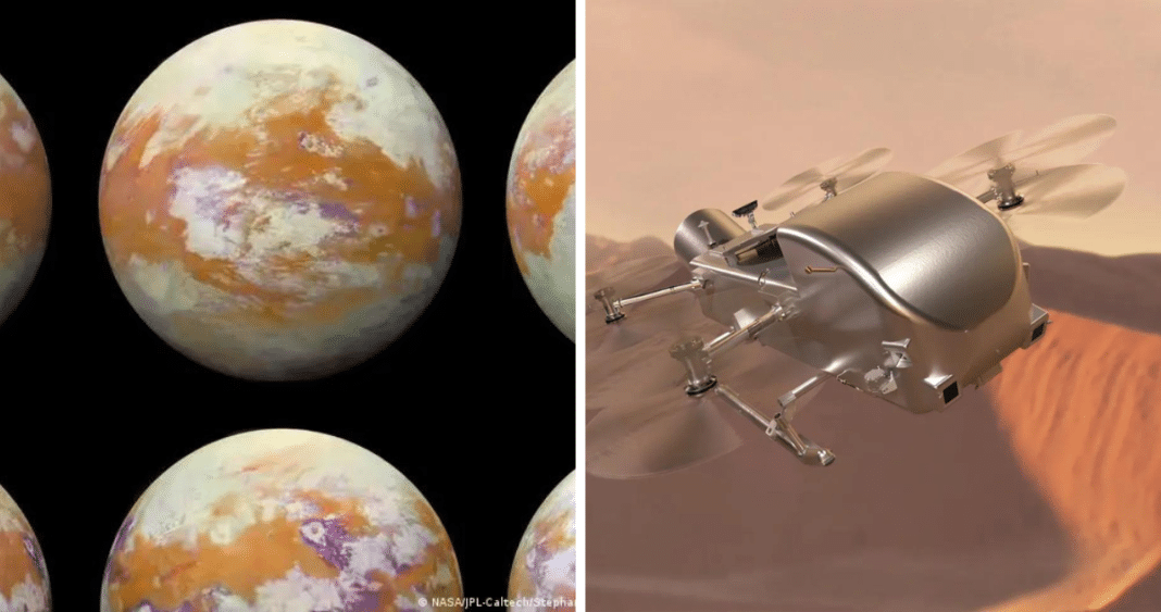 ¡Increíble! La NASA enviará un dron con forma de libélula a la luna más grande de Saturno