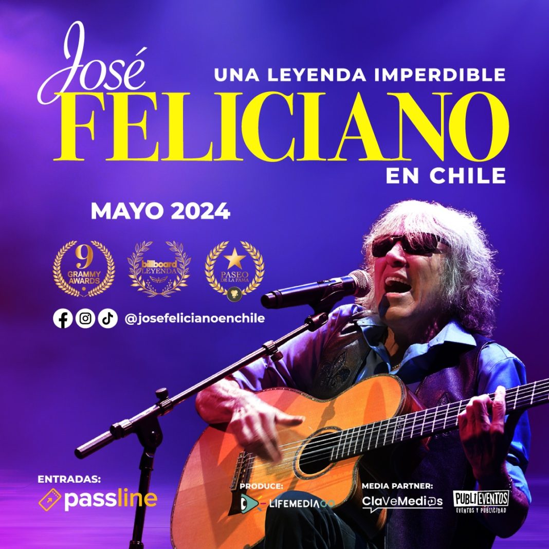 ¡José Feliciano regresa a Chile con sus éxitos inolvidables!