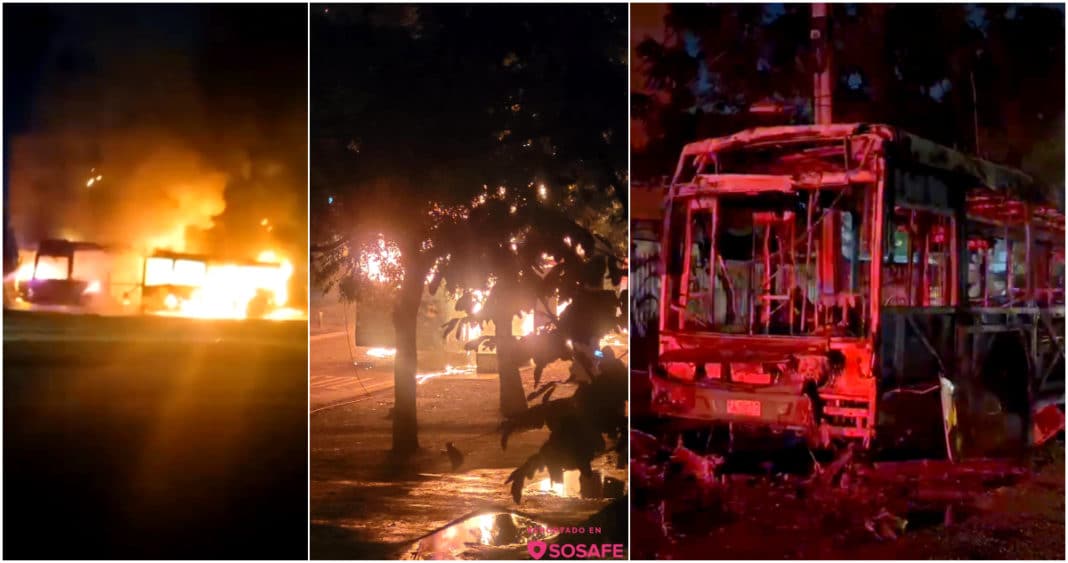 Aterradora Escena en Villa Francia: Desconocidos Incendian Brutalmente Bus RED
