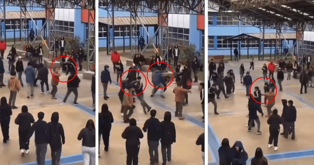 Caos en las aulas: Batalla campal en colegio de Puerto Montt deja 4 alumnos detenidos y un herido