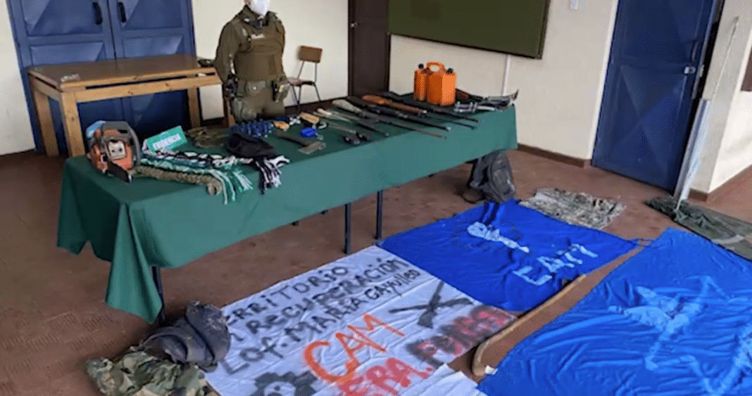 Descubren Matadero Clandestino en Angol: Incautan Armas y Símbolos Radicales