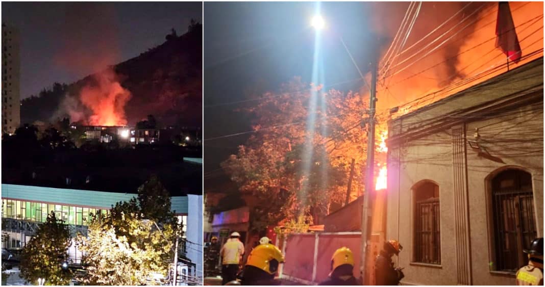 Devastador Incendio Consume Tres Viviendas en el Corazón de Recoleta: Una Lucha Heroica por Salvar Vidas y Propiedades