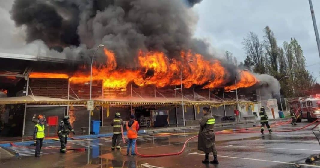 Devastador Incendio Consume la Plaza de Abastos de Illapel: Una Tragedia que Conmociona a la Comunidad