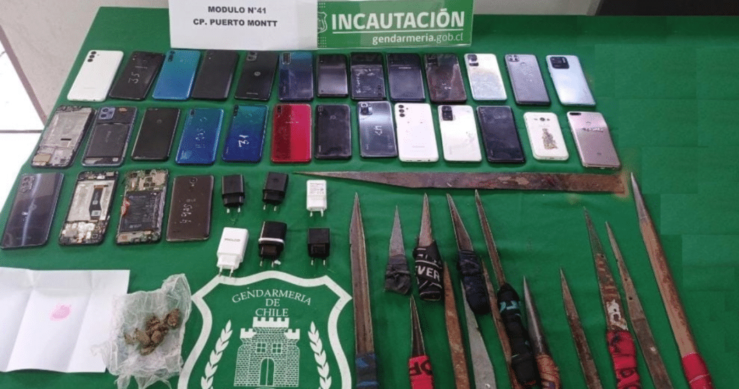 Operación Anticrimen en Cárceles: Gendarmería Incauta Armas, Drogas y Celulares en Puerto Montt y Osorno