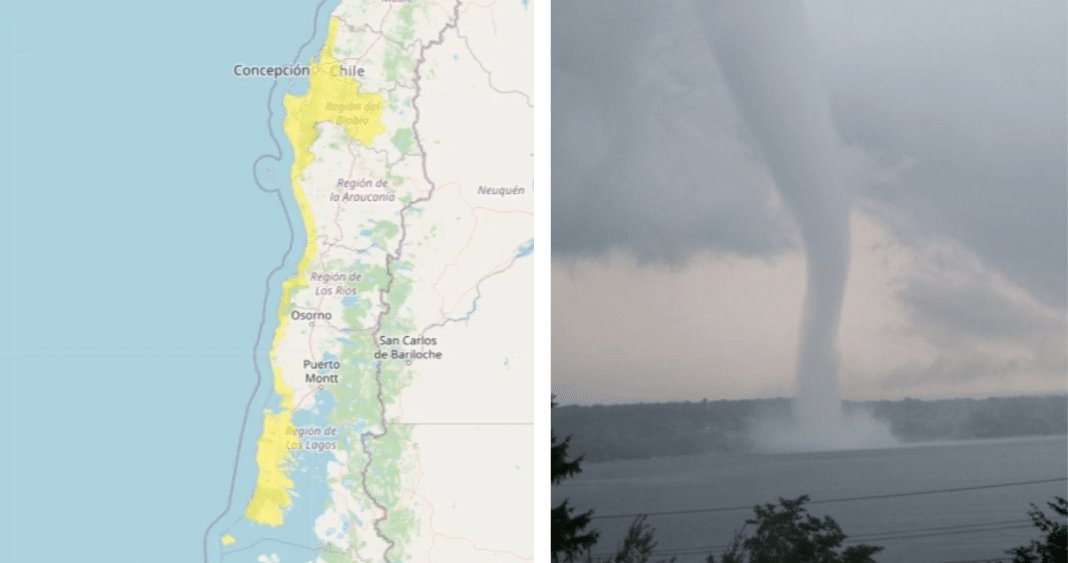 ¡Alerta Meteorológica! Posibles Tornados y Trombas Marinas Amenazan a Varias Regiones de Chile
