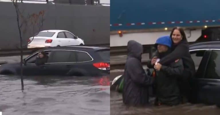 ¡Heroico Rescate en Vivo! Periodista de TVN Salva a Mujer Atrapada en su Auto Durante Inundación