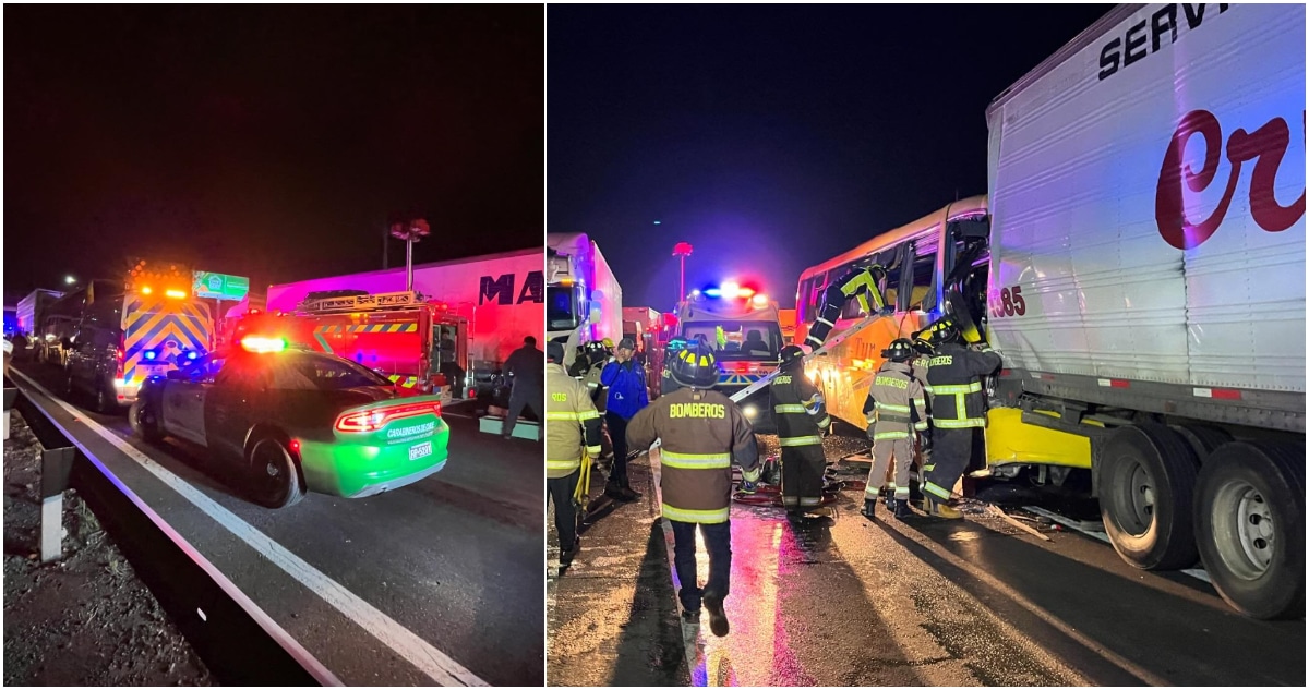 Tragedia en la Ruta 5 Sur: Colisión de bus y camión deja dos muertos y decenas de heridos en Paine