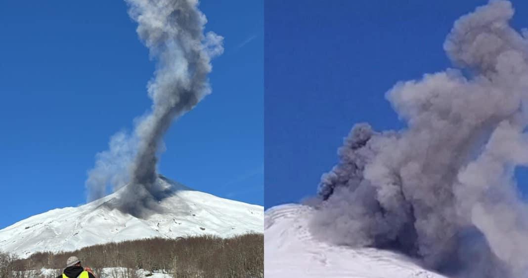¡Espectacular erupción del Volcán Villarrica: Columna de cenizas alcanza más de 320 metros!