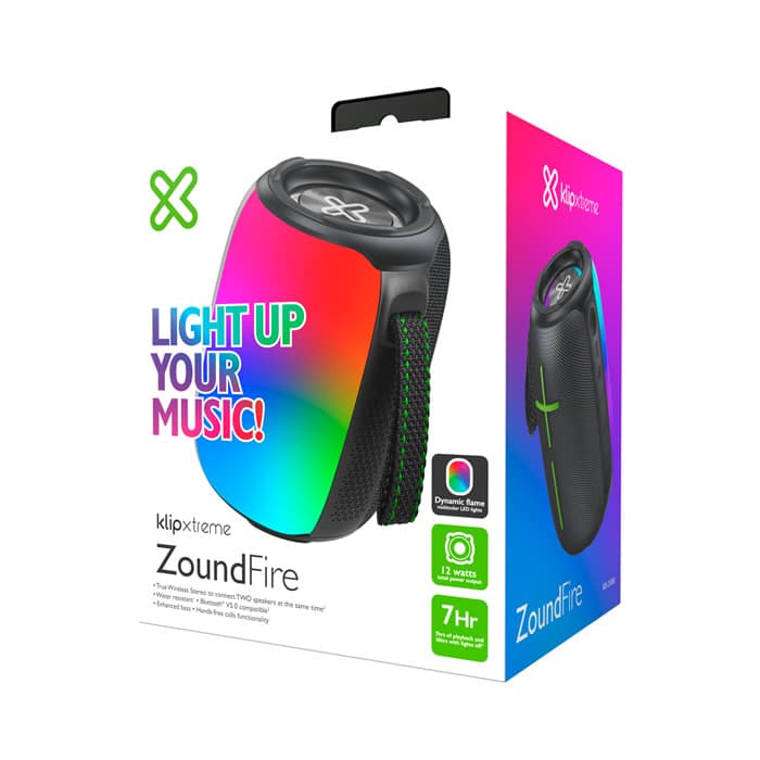 ¡Descubre los Parlantes ZoundFire de Klip Xtreme: Música, Luces y Diversión en Cualquier Lugar!